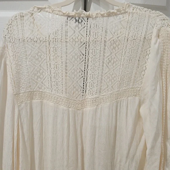 American Eagle Outfitters Cream Lace Tunic - Picture 9 of 11